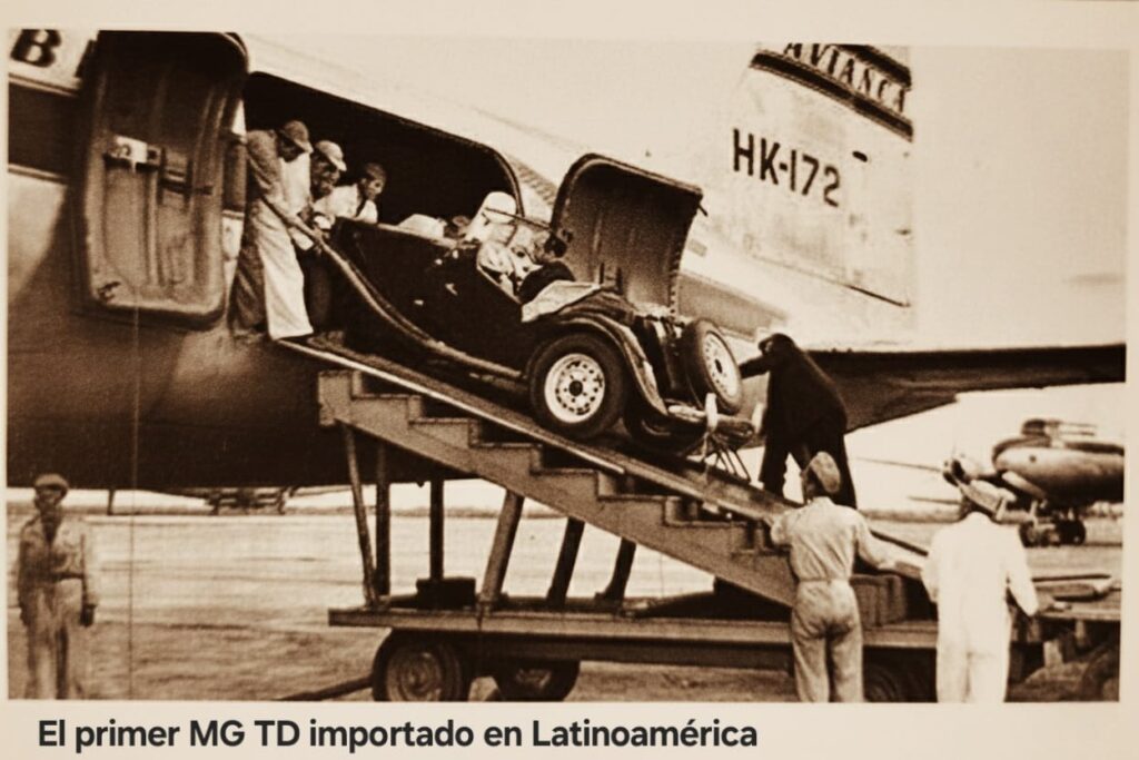 Este fue el primer MG TD importado por Juan Riu a Colombia en 1949, fruto de su acuerdo con MG Car Company. Fuente: 60º Aniversario Club Los Tortugas. Orleans classic cars